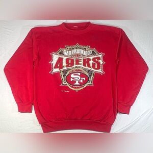 49ers Vintage 1994 San Francisco nfc Crewneck L nfl red